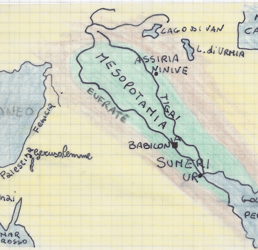 Cartina della Mesopotamia